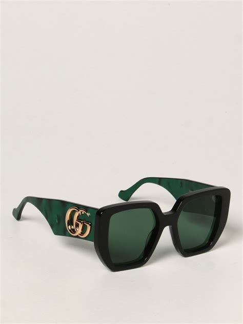 women's gucci green sunglasses|gucci unisex sunglasses.